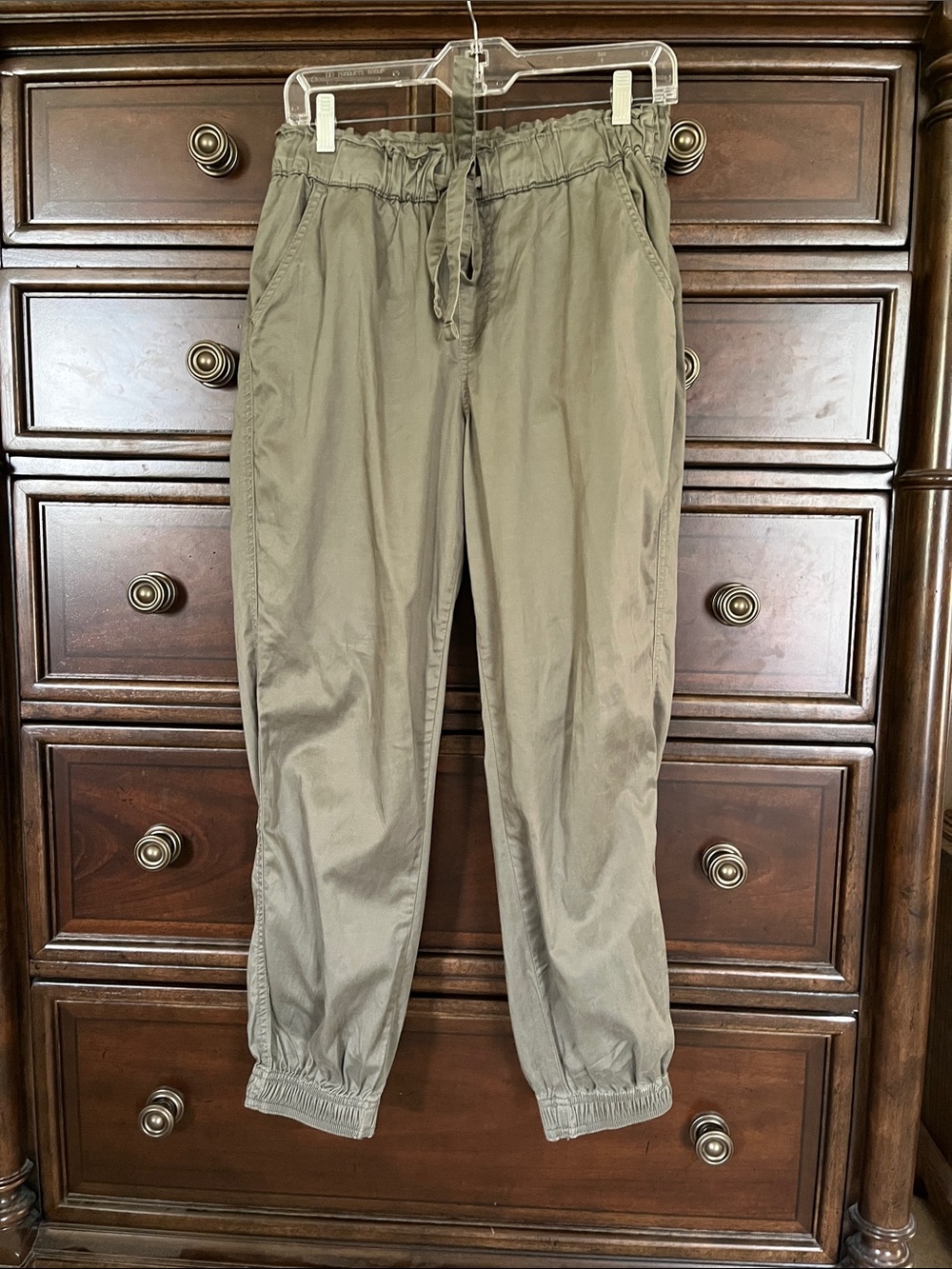 Knox Rose Paper Bag Jogger Pants with Tie Waist